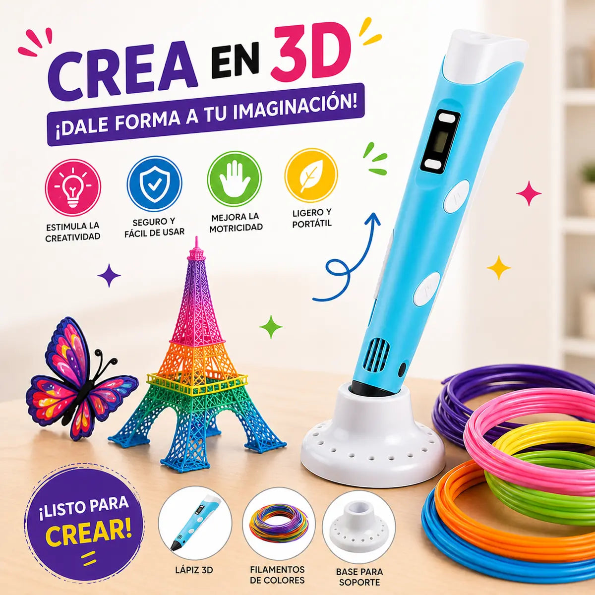 Lápiz 3D Creativo ✨